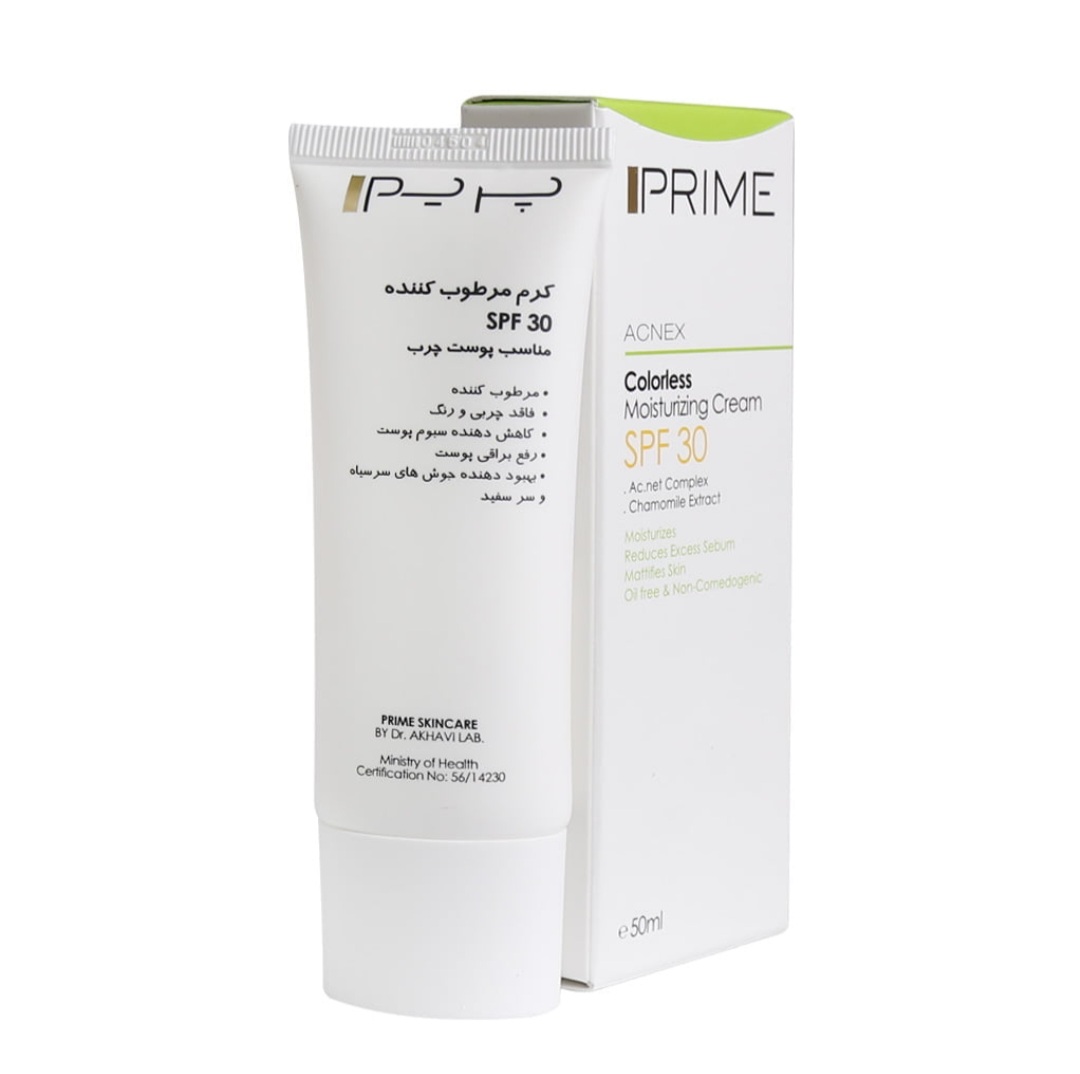 کرم مرطوب کننده بی رنگ spf30 پریم