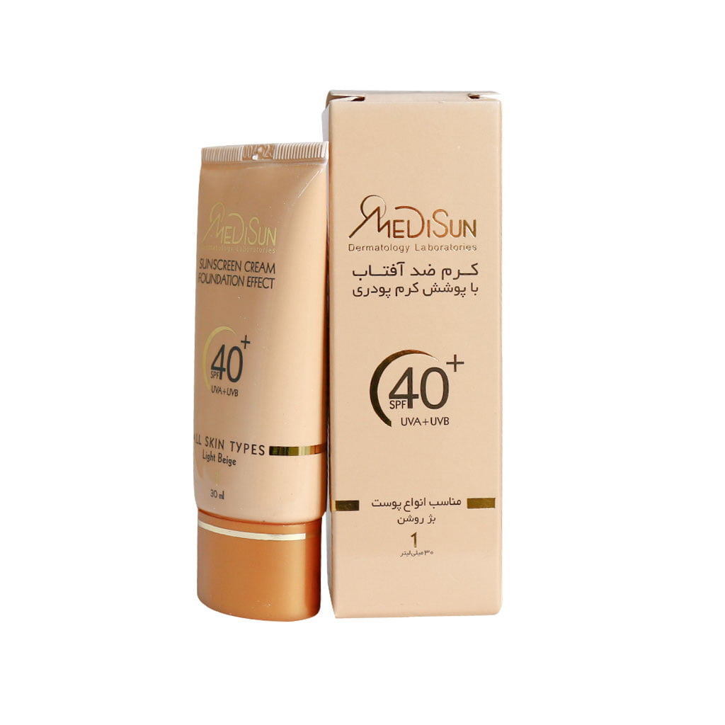 کرم ضد آفتاب SPF40 انواع پوست بژ روشن مدیسان