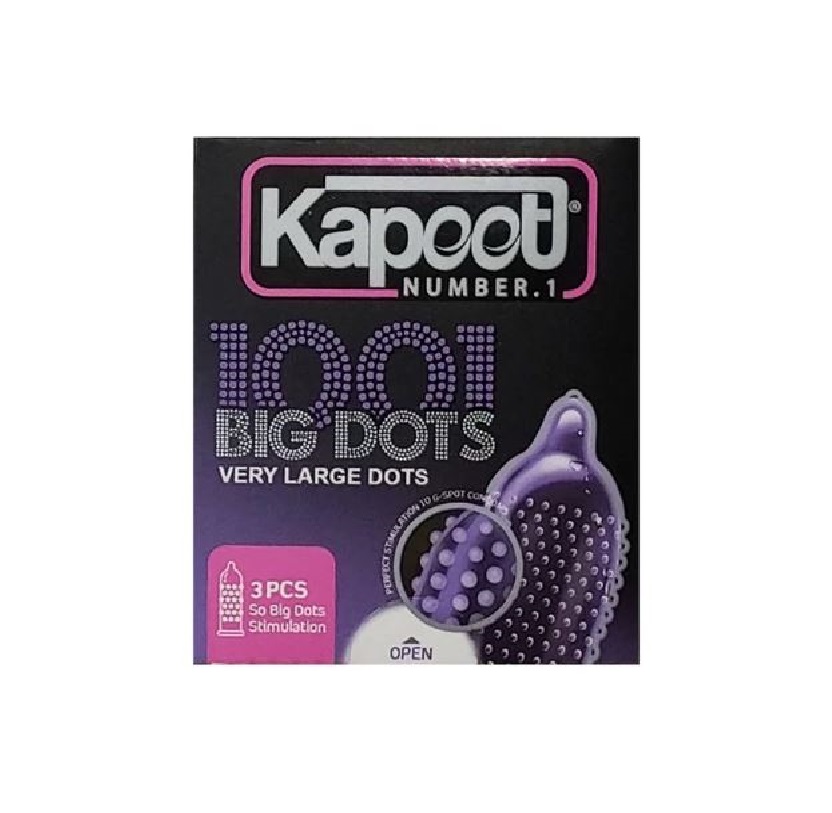 کاندوم کاپوت مدل BIG DOTS بسته 3 عددی