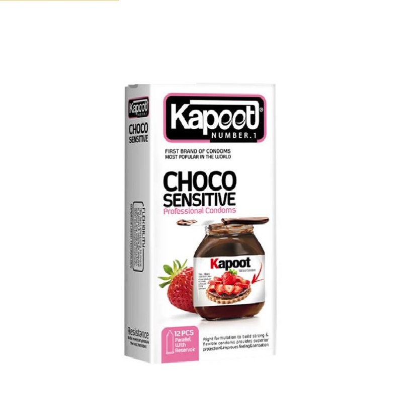 کاندوم کاپوت مدل Choco Sensitive بسته 12 عددی