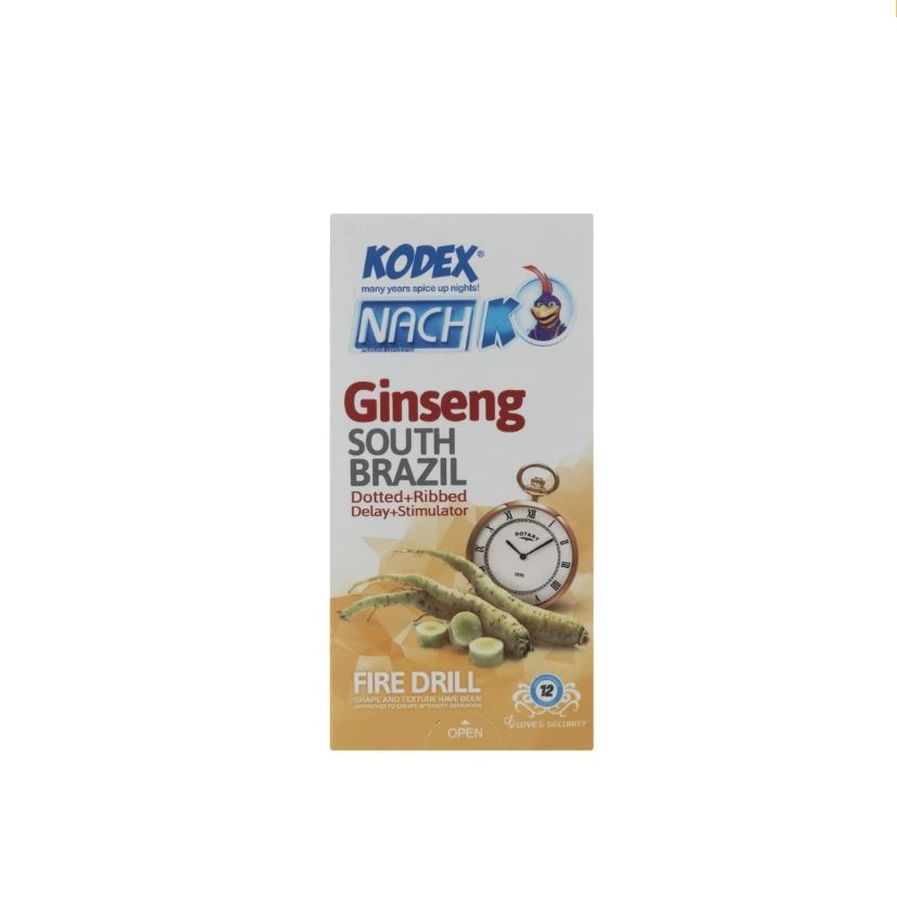 کاندوم تاخیری جینسینگ کدکس مدل Ginseng بسته 12 عددی