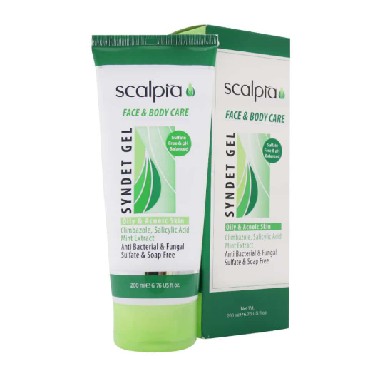 ژل شوینده غیر صابونی صورت و بدن پوست چرب اسکالپیا 200میل