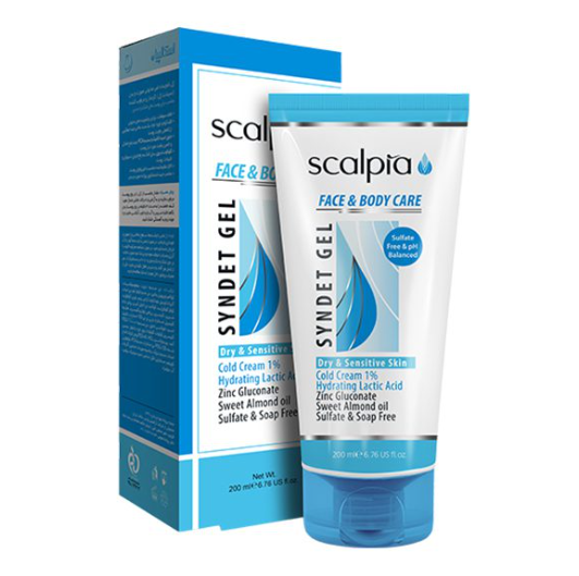 ژل شوینده غیر صابونی صورت و بدن پوست خشک اسکالپیا 200 میلی لیتر